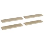 Vidaxl tagres murales flottantes 4 pcs chne 90x23, 5x3, 8 cm mdf