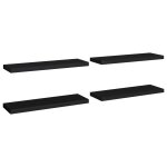 Vidaxl Étagères murales flottantes 4 pcs noir 80x23, 5x3, 8 cm mdf Vidaxl Étagères murales flottantes 4 pcs noir 80x23, 5x3, 8 cm mdf