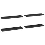 Vidaxl �tag�res murales flottantes 4 pcs noir 90x23, 5x3, 8 cm mdf