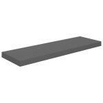 Vidaxl �tag�re murale flottante gris brillant 80x23, 5x3, 8 cm mdf