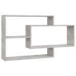 Vidaxl Étagères murales gris béton 104x20x58, 5 cm aggloméré Vidaxl Étagères murales gris béton 104x20x58, 5 cm aggloméré
