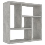 Vidaxl tagre murale gris bton 45, 1x16x45, 1 cm agglomr