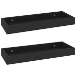 Vidaxl �tag�res murales loggia 2 pcs noir 40x15x4 cm mdf