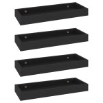 Vidaxl �tag�res murales loggia 4 pcs noir 40x15x4 cm mdf