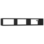 Vidaxl tagre murale noir 102x30x17 cm agglomr