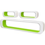 Vidaxl tagres murales sous forme de cube 6 pcs vert et blanc