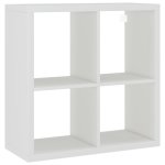 Vidaxl tagre murale sous forme de cube blanc 69, 5x29, 5x69, 5 cm mdf