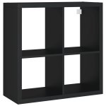Vidaxl tagre murale sous forme de cube noir 69, 5x29, 5x69, 5 cm mdf
