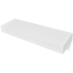 Vidaxl tagres murales avec tiroirs 2 pcs blanc 80 cm