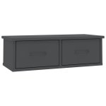 Vidaxl Étagère murale avec tiroirs gris 60x26x18, 5 cm aggloméré Vidaxl Étagère murale avec tiroirs gris 60x26x18, 5 cm aggloméré