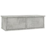 Vidaxl Étagère murale avec tiroirs gris béton 60x26x18, 5 cm aggloméré Vidaxl Étagère murale avec tiroirs gris béton 60x26x18, 5 cm aggloméré