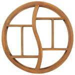 Vidaxl tagre murale yin yang 60x15x60 cm bois de teck massif