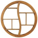 Vidaxl tagre murale yin yang 80x17, 5x80 cm bois de teck massif