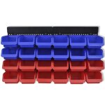 Vidaxl tagre  outils de garage murale 2 pcs bleu et rouge