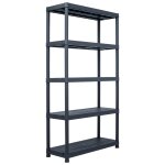 Vidaxl tagres de rangement 2 pcs noir 250 kg 80x40x180 cm plastique