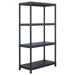 Vidaxl tagres de rangement 2 pcs noir 60x30x138 cm plastique