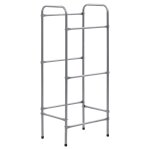 Vidaxl tagre de rangement pour 3 caisses argent 50x33x116 cm acier