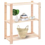 Vidaxl tagres de rangement  3 niveaux 2 pcs 80x38x90 cm pin 150 kg