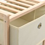 Vidaxl �tag�res de rangement avec 5 paniers en tissu 2 pcs beige c�dre
