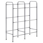 Vidaxl tagre de rangement pour 6 caisses argent 96x33x116 cm acier
