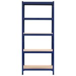 Vidaxl tagre de rangement bleu 80x40x180 cm acier et mdf