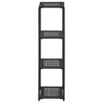 Vidaxl tagre de rangement noir 30x30x120 cm rsine tresse