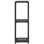 Vidaxl tagre de rangement noir 30x30x90 cm rsine tresse