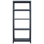 Vidaxl tagre de rangement noir 500 kg 90x60x180 cm plastique