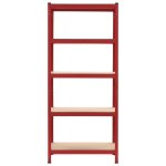 Vidaxl �tag�re de rangement rouge 80x40x180 cm acier et mdf