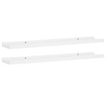 Vidaxl tagres  rebord pour cadre photo 2 pcs blanc 80x9x3 cm mdf