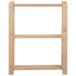 Vidaxl �tag�re de stockage 3 niveaux 60x28, 5x90 cm bois de pin massif