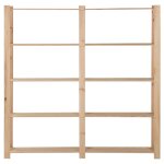 Vidaxl �tag�re de stockage 5 niveaux 170x28, 5x170cm bois de pin massif