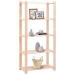 Vidaxl �tag�res de stockage 5 niveaux 2 pcs 80x38x170 cm pin 250 kg