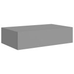 Vidaxl tagre  tiroir murale gris 40x23, 5x10 cm mdf