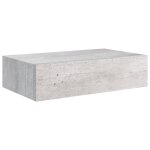 Vidaxl tagre  tiroir murale gris bton 40x23, 5x10 cm mdf