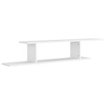 Vidaxl tagre tv murale blanc 125x18x23 cm agglomr
