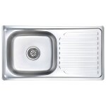 Vidaxl Évier de cuisine avec crépine et piège acier inoxydable Vidaxl Évier de cuisine avec crépine et piège acier inoxydable