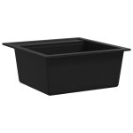 Vidaxl Évier de cuisine en granit bac unique noir Vidaxl Évier de cuisine en granit bac unique noir