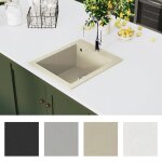 Vidaxl Évier de cuisine granit seul lavabo beige Vidaxl Évier de cuisine granit seul lavabo beige