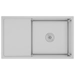 Vidaxl �vier de cuisine fait main acier inoxydable