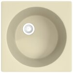 Vidaxl vier de cuisine avec trou de trop - plein beige granit