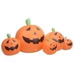 Vidaxl famille de citrouille gonflable de halloween avec led 1, 8 m