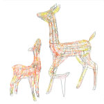 Vidaxl famille de rennes de dcoration acrylique 160 led colores