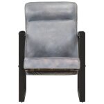 Vidaxl fauteuil 60x75x90 cm gris cuir de chèvre véritable Vidaxl fauteuil 60x75x90 cm gris cuir de chèvre véritable