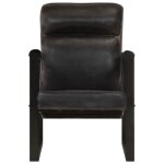 Vidaxl fauteuil 60x75x90 cm noir cuir de chèvre véritable Vidaxl fauteuil 60x75x90 cm noir cuir de chèvre véritable