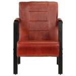 Vidaxl fauteuil 60x80x87 cm marron foncé cuir de chèvre véritable Vidaxl fauteuil 60x80x87 cm marron foncé cuir de chèvre véritable