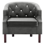 Vidaxl fauteuil anthracite velours Vidaxl fauteuil anthracite velours