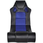 Vidaxl fauteuil  bascule  enceinte noir et bleu similicuir