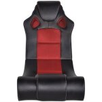Vidaxl fauteuil  bascule  enceinte noir et rouge similicuir