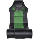 Vidaxl fauteuil  bascule  enceinte noir et vert similicuir